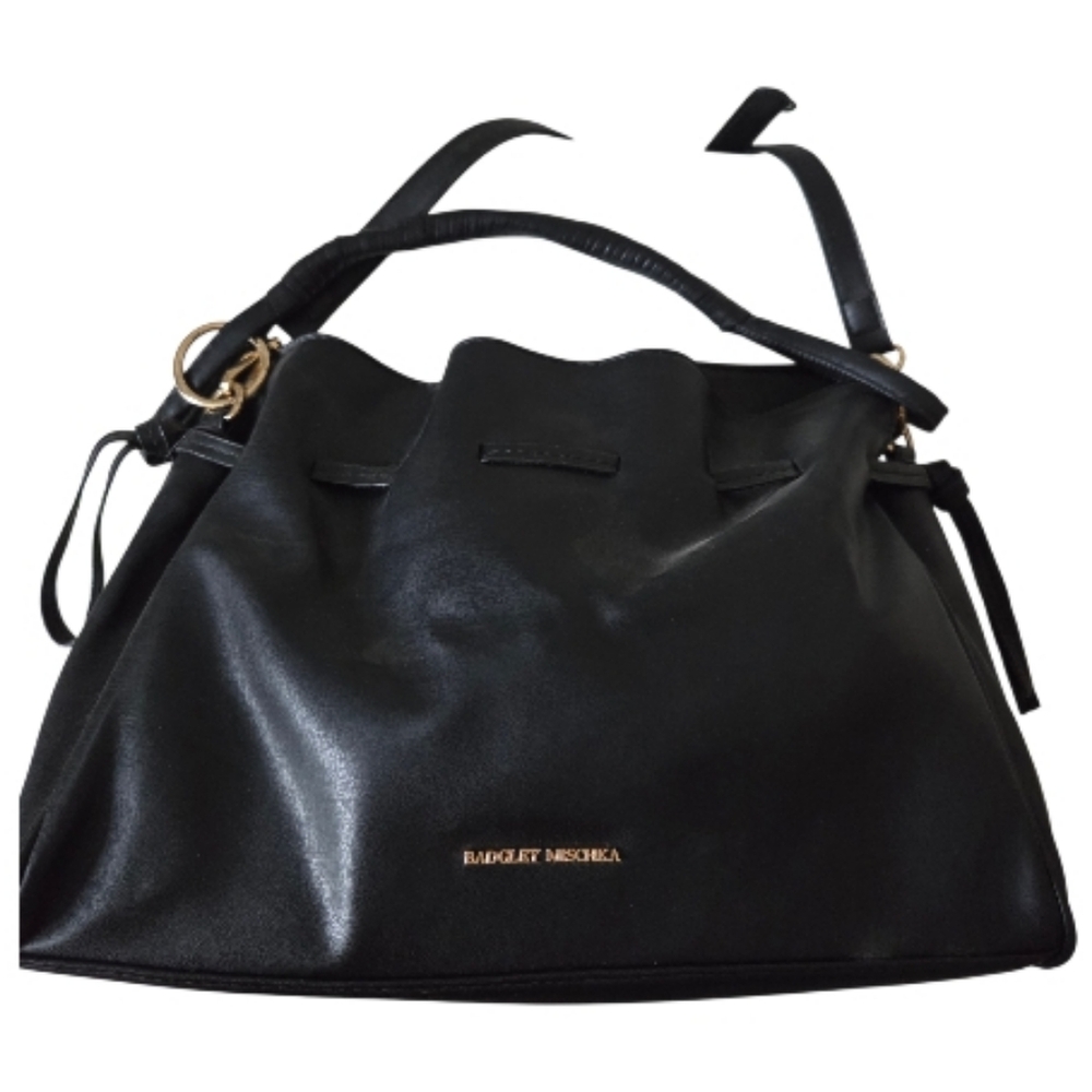 Badgley Miska Black Soft Vegan Leather Bucket Crossbody Shoulder Bag NWT $149